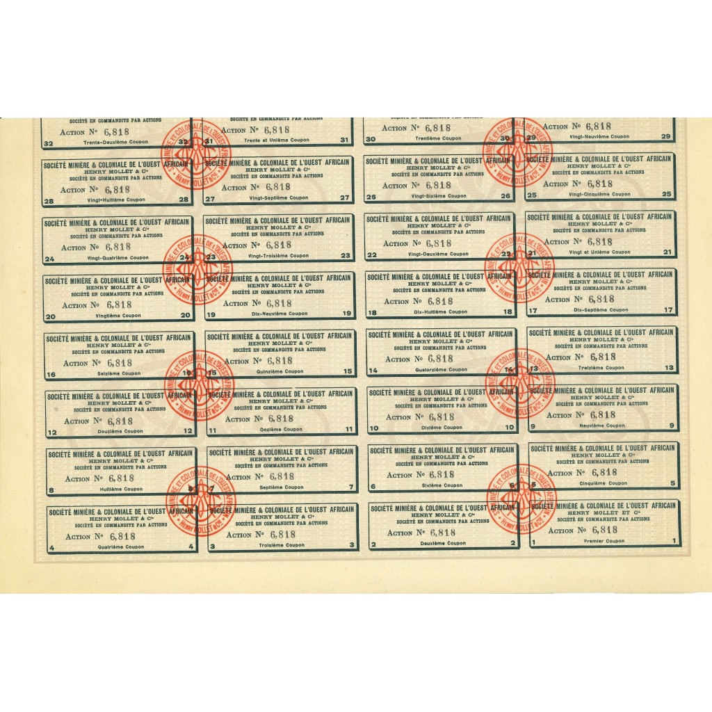 1908 - SOCIETE MINIERE ET COLONIALE DE...
