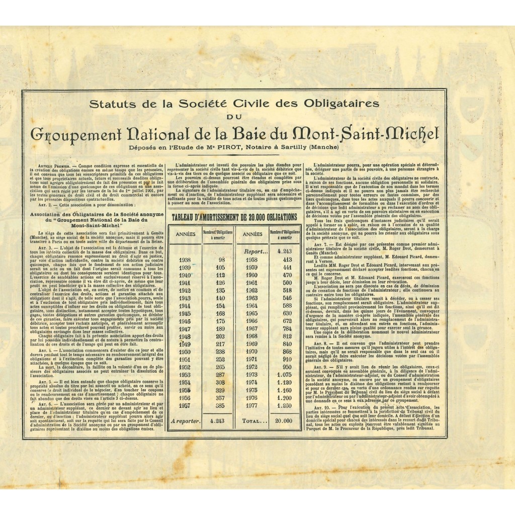 1928 - GROUPEMENT NATIONAL DE LA BAIE DU...