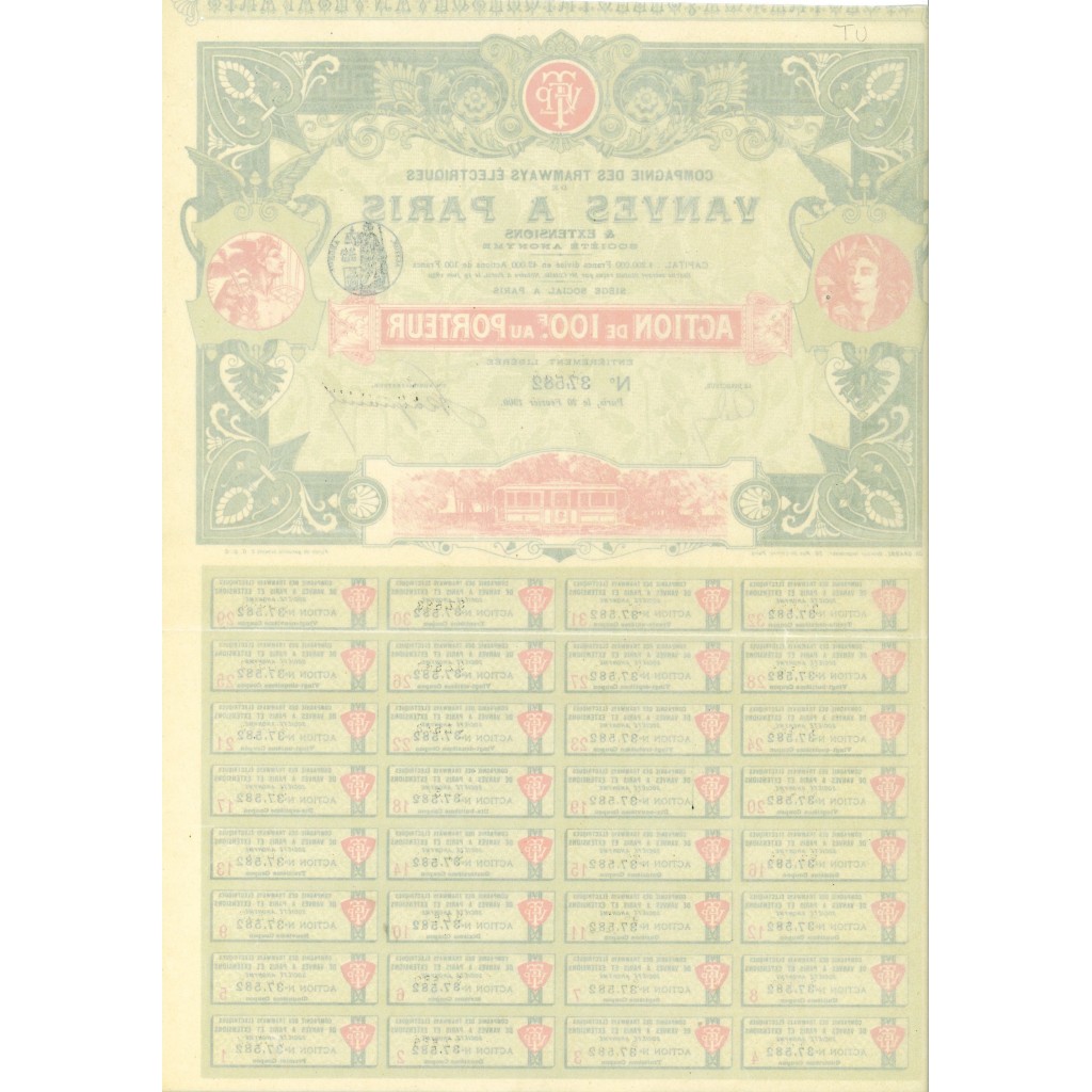 1900 - COMPAGNIE DES TRAMWAYS ELETRIQUES DE...