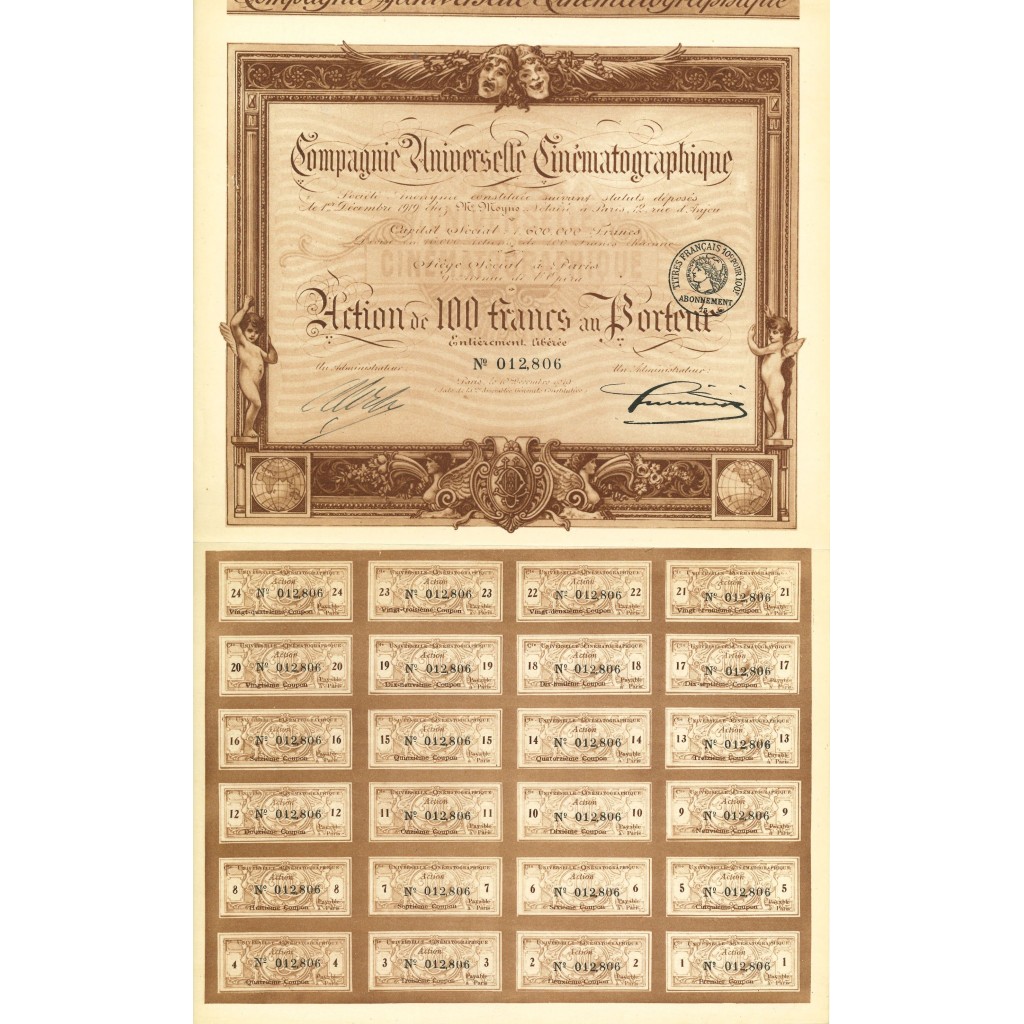 1910 - COMPAGNIE UNIVERSELLE CINEMATOGRAPHIQUE...