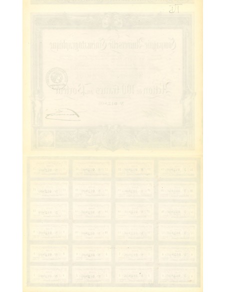 1910 - COMPAGNIE UNIVERSELLE CINEMATOGRAPHIQUE - ACTION DE 100 FRANCS AU PORTEUR