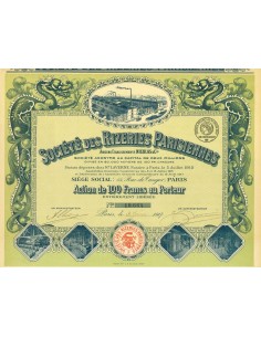 1917 - SOCIETE DES RIZERIES PARISIENNES - ACTION DE 100...