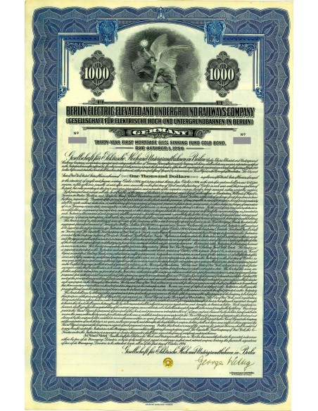 1926 - BERLIN ELECTRIC ELEVATED AND UNDERGROUND RAILWAYS