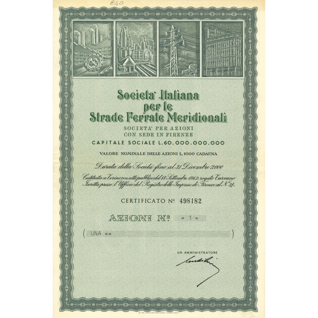 1964 - SOCIETA' ITALIANA PER LE STRADE FERRATE...