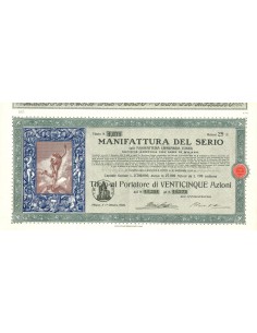 1909 - MANIFATTURA DEL SERIO - 25 SHARES