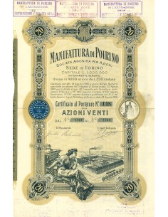 1906 - MANIFATTURA DI POIRINO - 20 SHARES