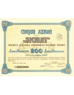 1926 - SICMAT - SOCIETA' ITALIANA COMMERCIO DI MATERIE...