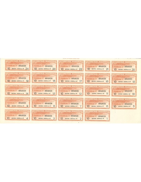 1911 - COTONIFICIO NAZIONALE - 10 AZIONI
