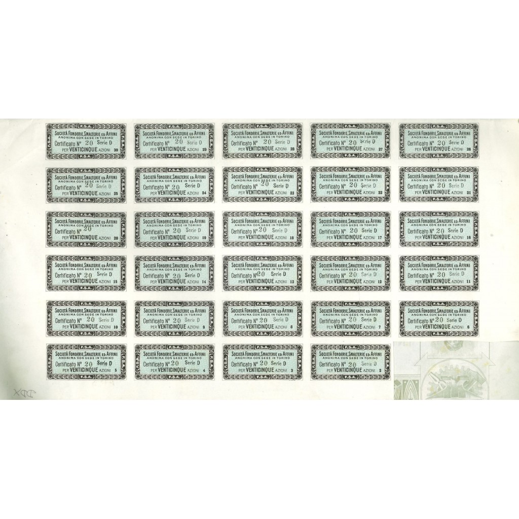 1906 - SOCIETA' FONDERIE SMALTERIE ED AFFINI -...