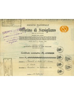 1950 - SOCIETA' NAZIONALE DELLE OFFICINE DI SAVIGLIANO -...