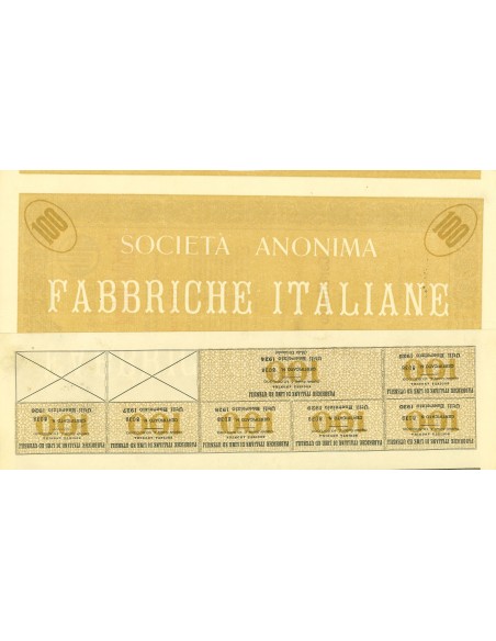 1924 - FABBRICHE ITALIANE DI LIME ED UTENSILI - 100 AZIONI