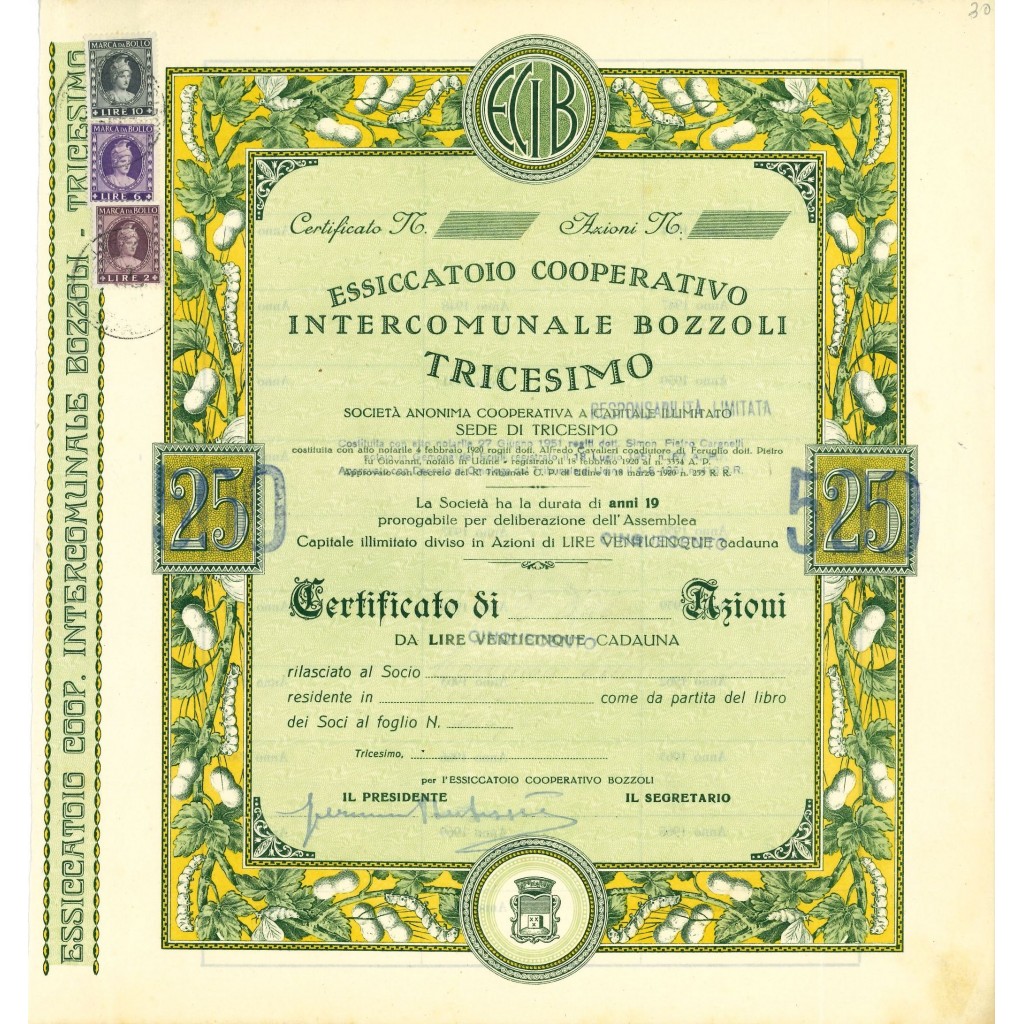 1920 - ESSICATOIO COOPERATIVO INTERCOMUNALE...