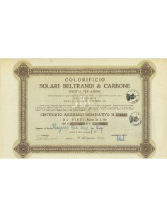 1947 - COLORIFICIO SOLARI BELTRANDI & CARBONE - 10 SHARES