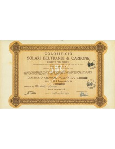 1947 - COLORIFICIO SOLARI BELTRANDI & CARBONE - 1 SHARES