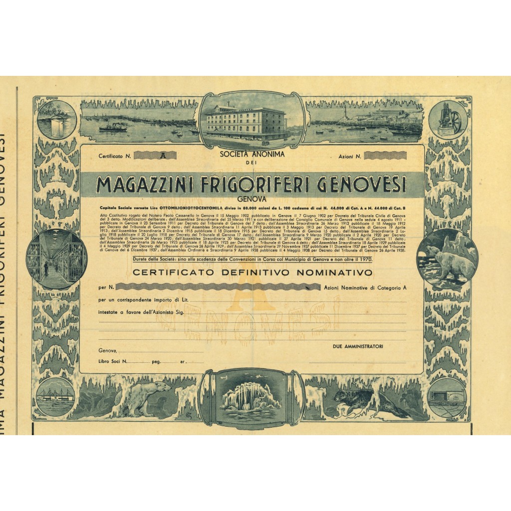 1950 - MAGAZZINI FRIGORIFERI GENOVESI -...