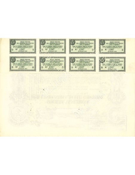 1933 - SOCIETA' VENEZIANA PER L'INDUSTRIA DELLE CONFERIE - 5 AZIONI