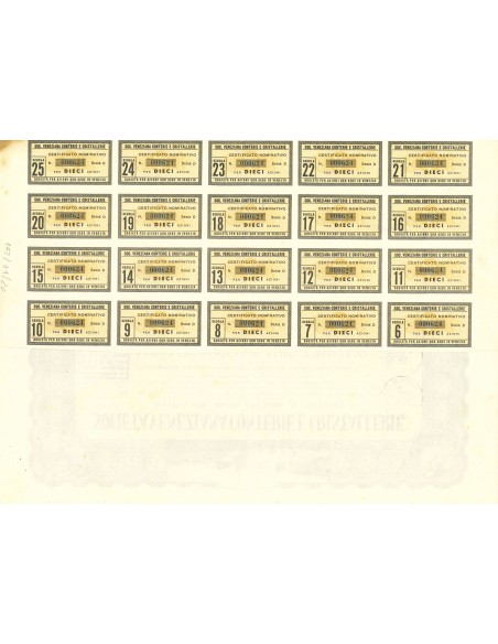 1950 - SOCIETA' VENEZIANA CONTERIE E CRISTALLERIE - 10 AZIONI