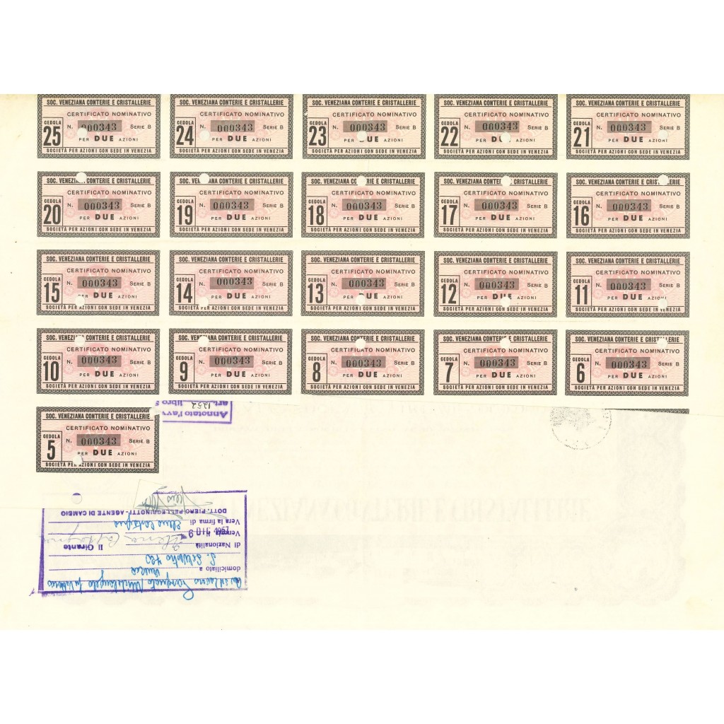 1953 - SOCIETA' VENEZIANA CONTERIE E...