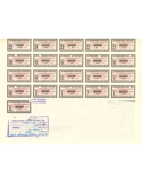 1953 - SOCIETA' VENEZIANA CONTERIE E CRISTALLERIE - 2 AZIONI