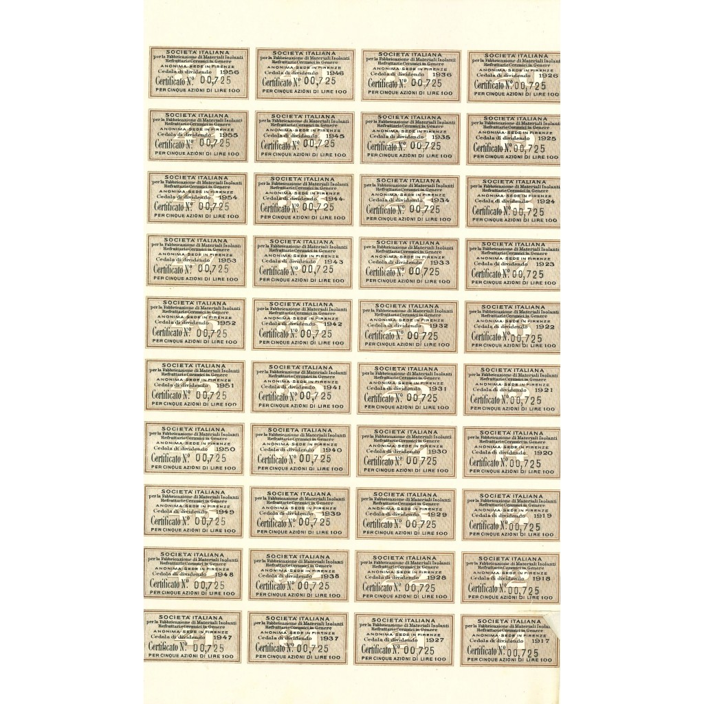 1906 - SOC. ITAL. PER LA FABBRICAZIONE DI...