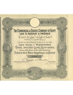 1904 - THE COMMERCIAL & ESTATES COMPANY OF EGYPT - 1 SHARE
