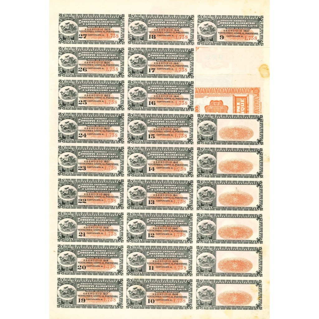 1905 - SOCIETA' ANONIMA CONSERVE ALIMENTARI E...