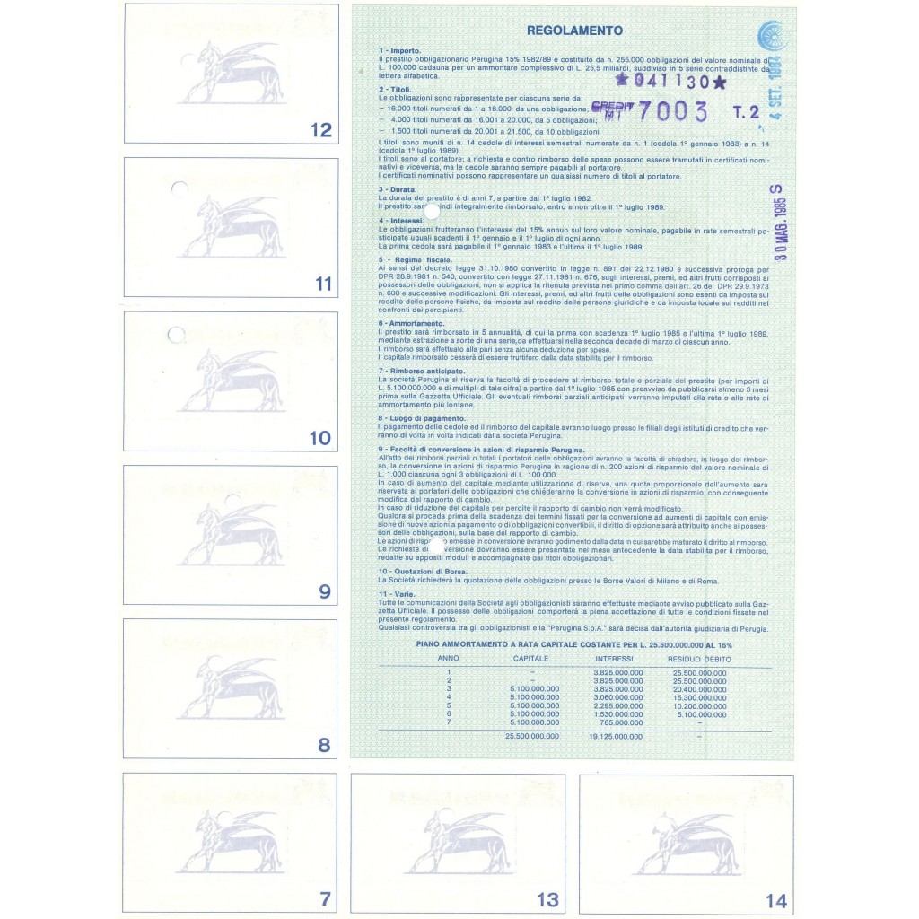 1983 - PERUGINA - 1 BOND