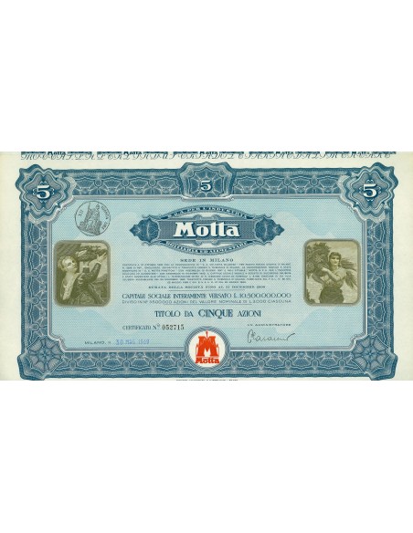 1969 - MOTTA - 5 AZIONI
