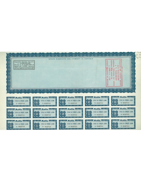 1969 - MOTTA - 5 AZIONI
