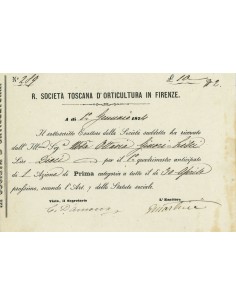 1874 - R. SOCIETA' TOSCANA D'ORTICULTURA IN FIRENZE - 1...