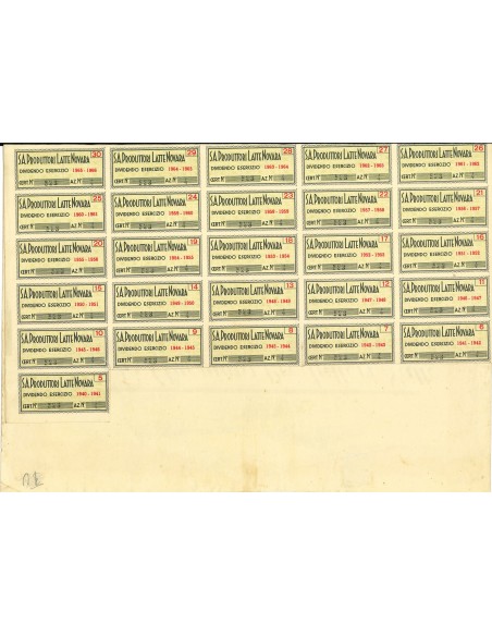 1939 - SOCIETA' ANONIMA PRODUTTORI LATTE - 4 AZIONI