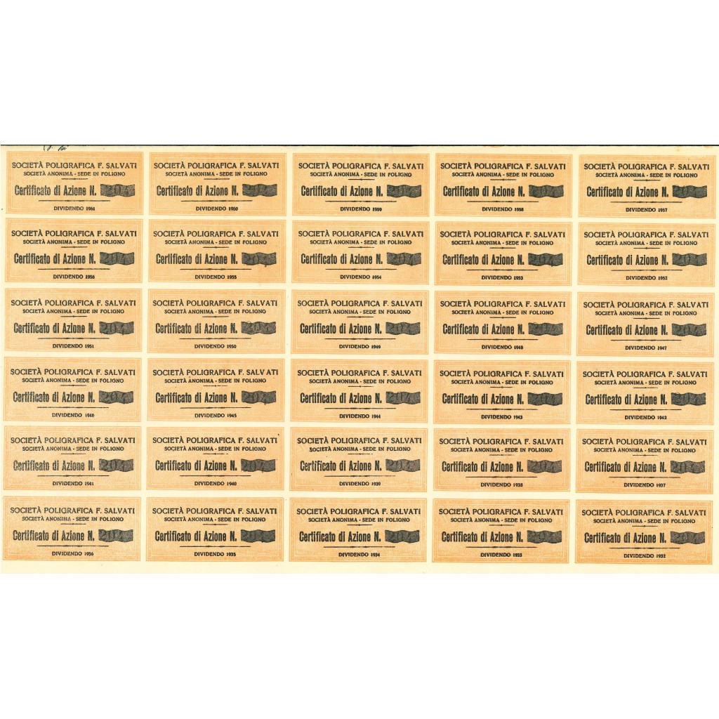 1901 - FRANCESCO SALVATI IN FOLIGNO - AZIONE AL...