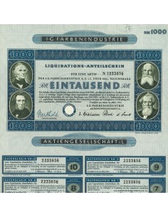 1953 - I. G. FARBENINDUSTRIE - 1000 RM