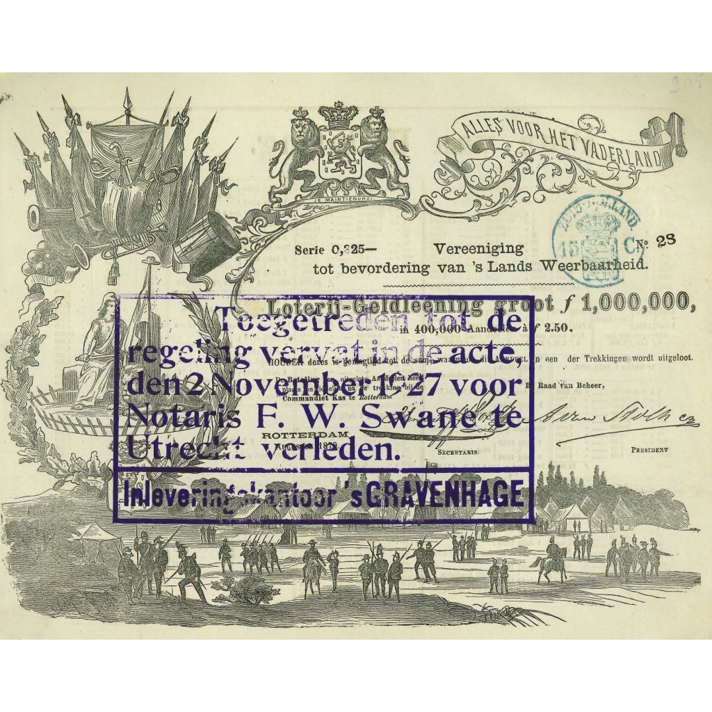 1872 - VEREENIGING TOT BEVORDERING VAN 'S LANDS...