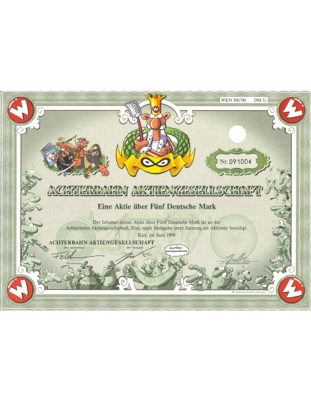 1998 - ACHTERBAHN AKTIENGESELLSCHAFT - 1 AZIONE