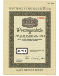 1961 - GUTEHOFFNUNGSHUTTE - 100 RM