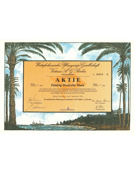 1986 - WESTAFRIKANISCHE SPLANZUNGS GESELLSCHAFT - 50 RM