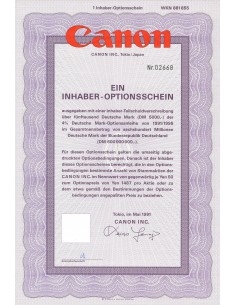 1991 - CANON - EIN INHABER-OPTIONSSCHEIN