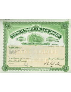 1959 - NATIONAL PROVINCIAL BANK LIMITED - 52 SHARES