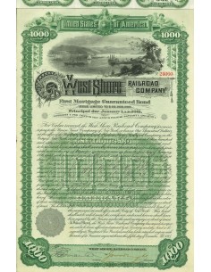 1885 - WEST SHARE RAILROAD COMPANY - 1000$