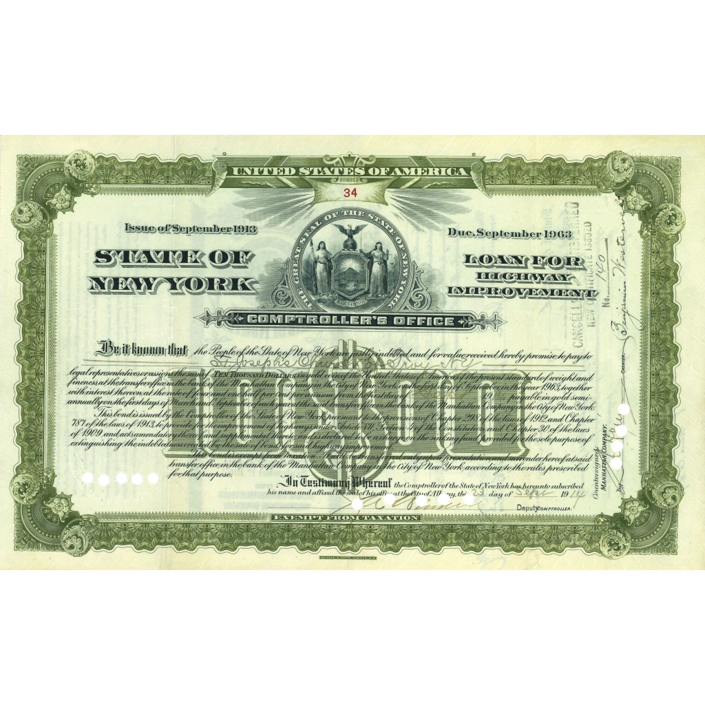 1914 - STATE OF NEW YORK COMPTROLLER'S OFFICE