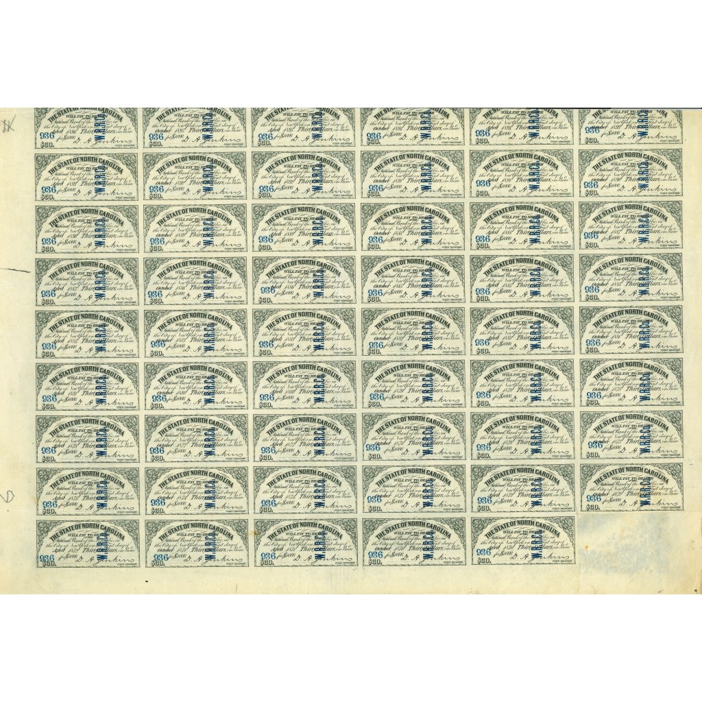 1869 - STATE OF NORTH CAROLINA - $1000