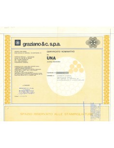 1978 - GRAZIANO & C SPA - 1 AZIONE