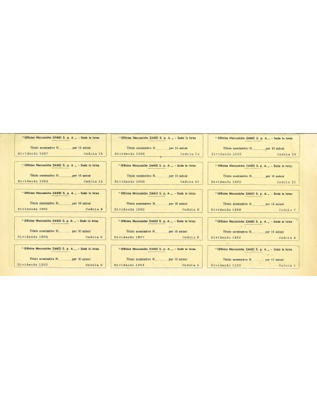 1952 - OFFICINE MECCANICHE ZANZI SPA - 10 AZIONI