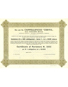 1962 - CAPPELLIFICIO "CERVO" - 1 BOND