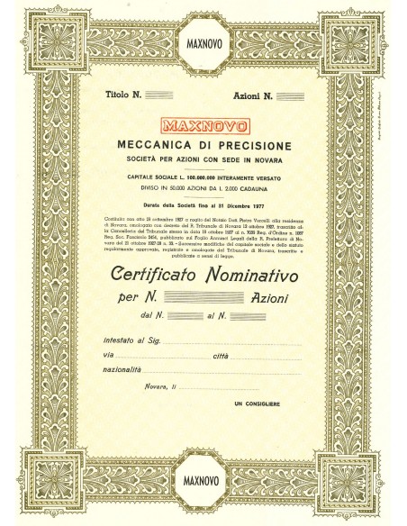 1977 - MAXNOVO - MECCANICA DI PRECISIONE