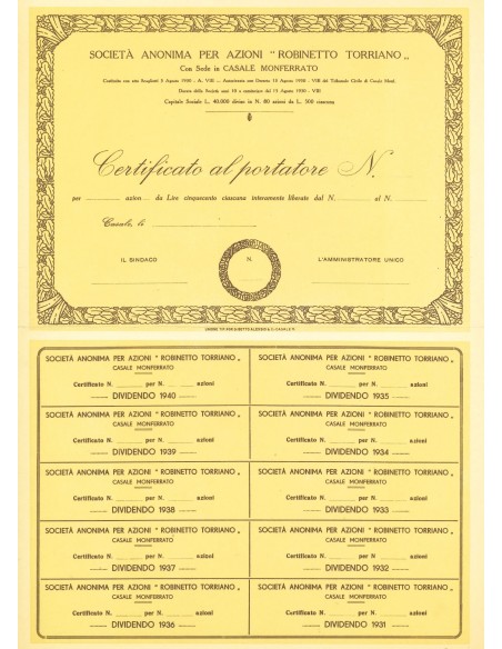 1936 - "ROBINETTO TORRIANO" SPA