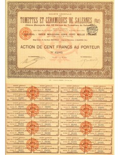 1899 - SOCIETE GENERALE DES TOMETTES ET CERAMIQUES DE...