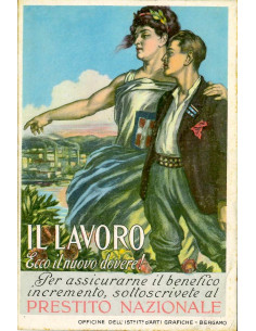 19xx - PRESTITO NAZIONALE 5% CARTOLINA PUBBLICITARIA