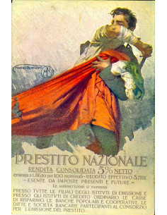 19xx - PRESTITO NAZIONALE 5%  CARTOLINA PUBBLICITARIA